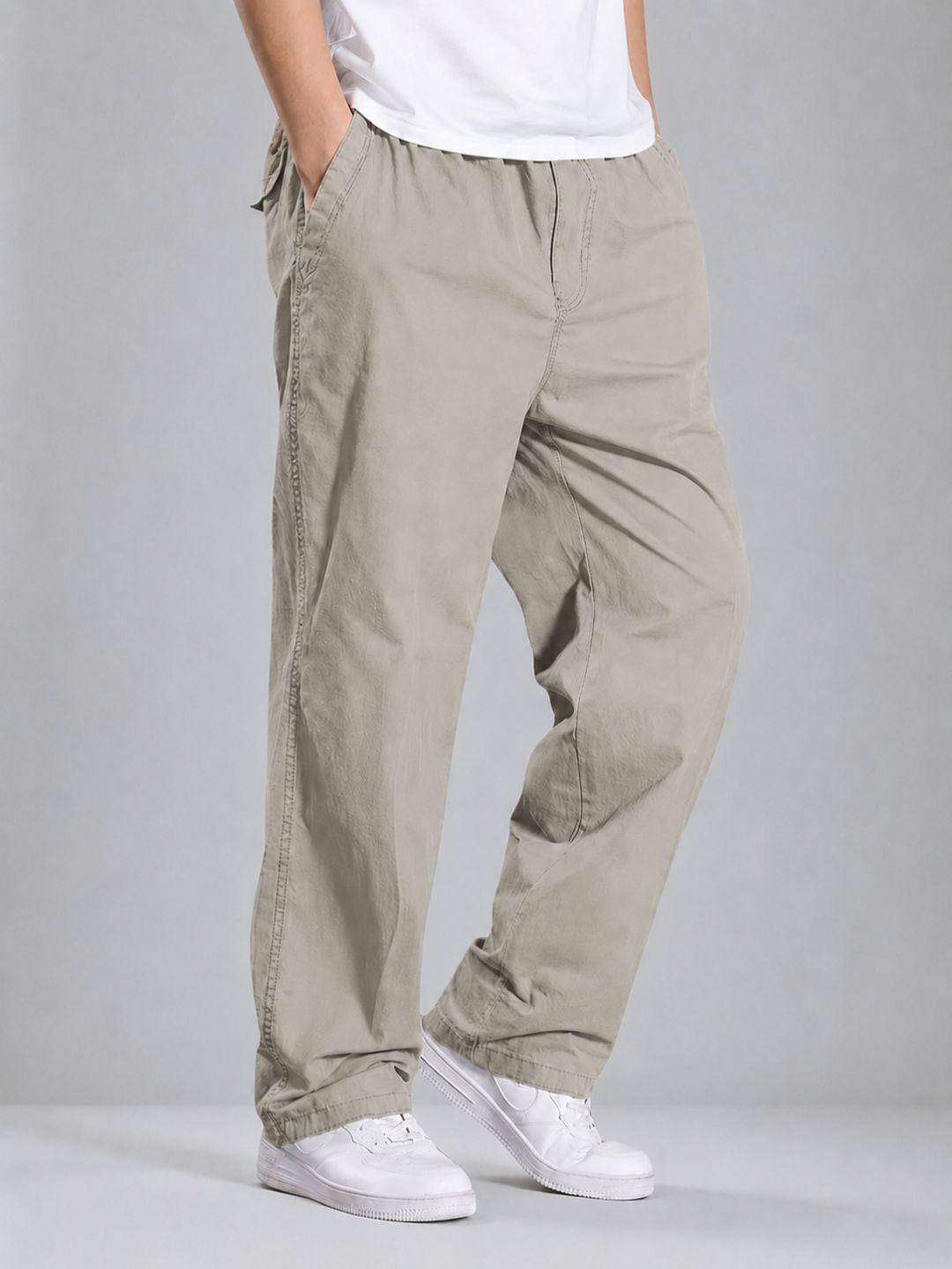 Premium Men’s Cotton Pants Lycra - LGray