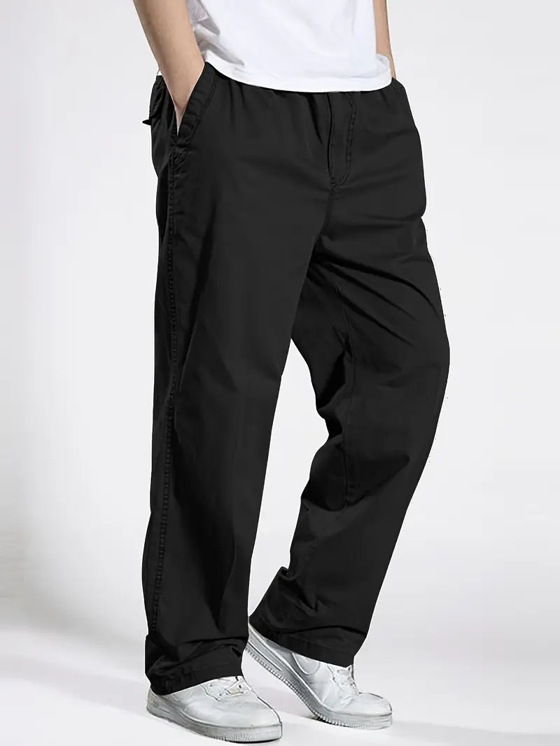 Premium Classic Cotton Trousers - BLACK