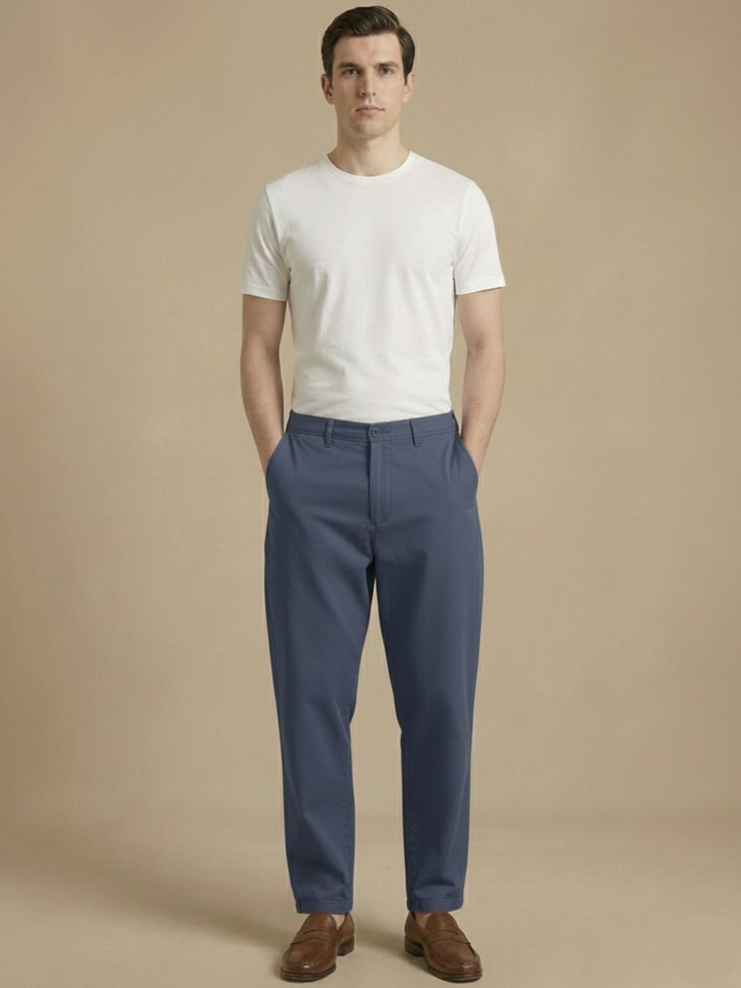 Men's Regular Fit Chino Trouser Pants