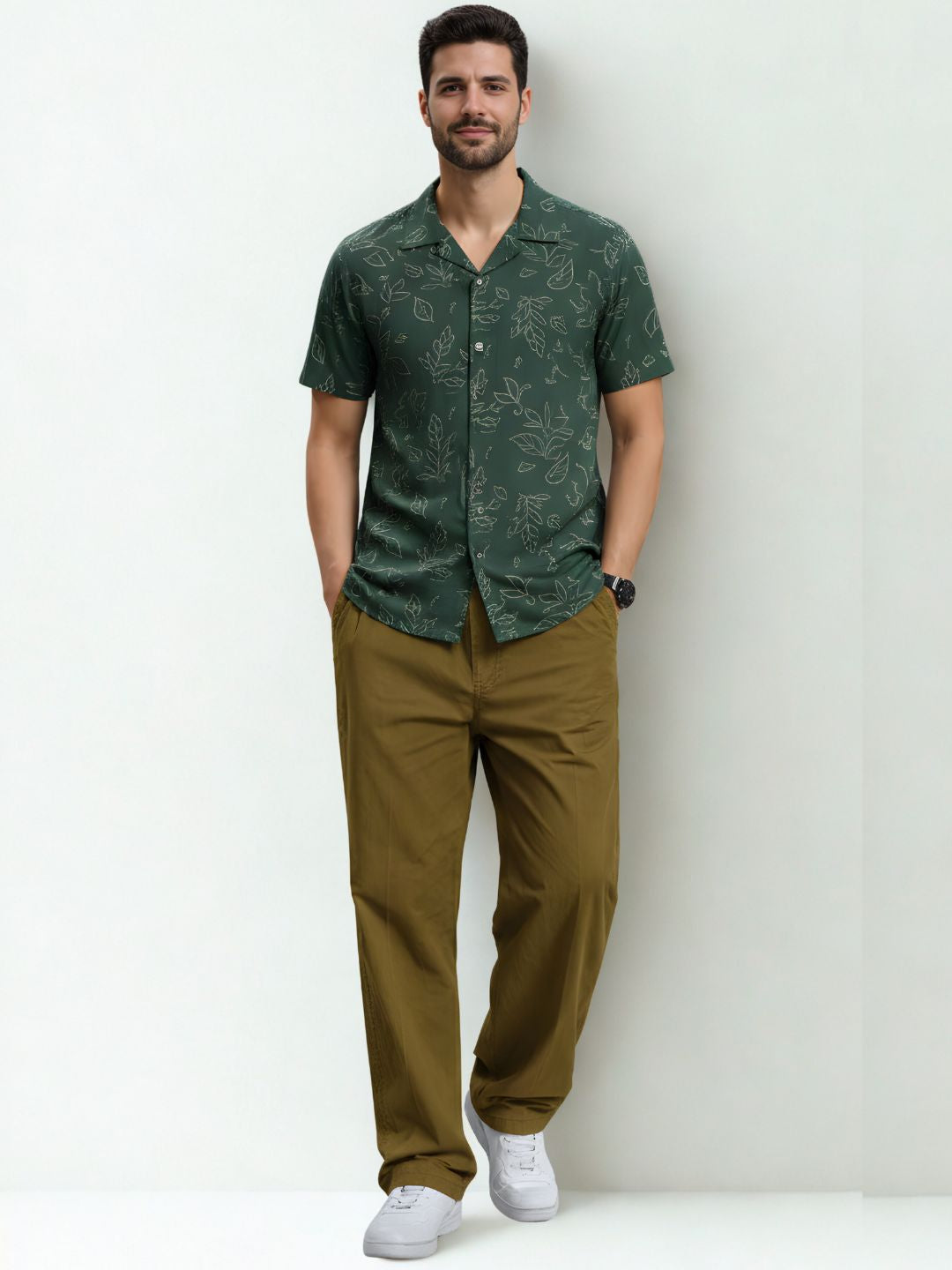 Premium Classic Cotton Trousers – Khaki