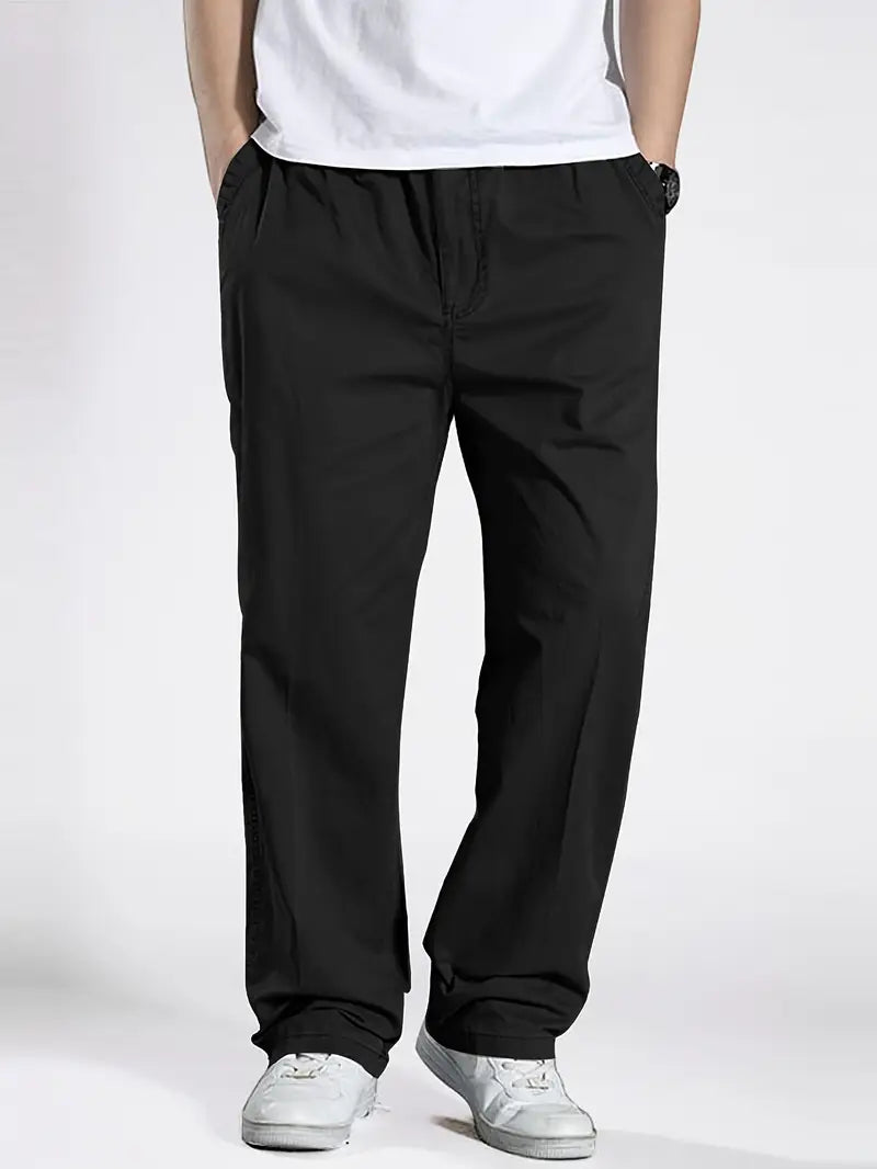 Premium Classic Cotton Trousers - BLACK