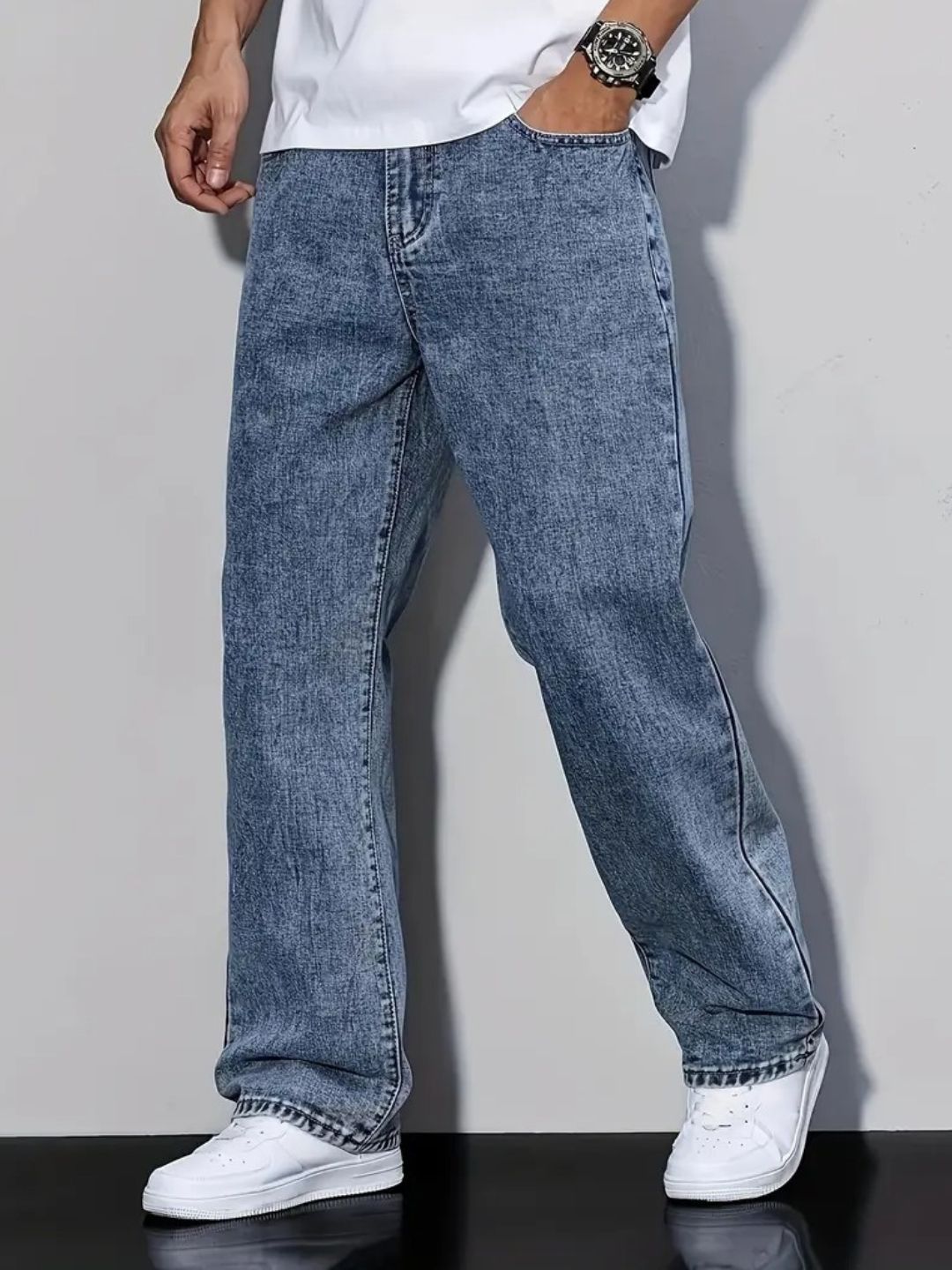 Men's Casual Loose-Fit Baggy Jeans