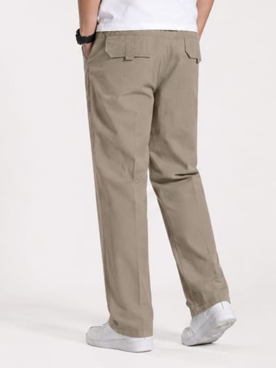 Premium Classic Cotton Trousers - L Brown