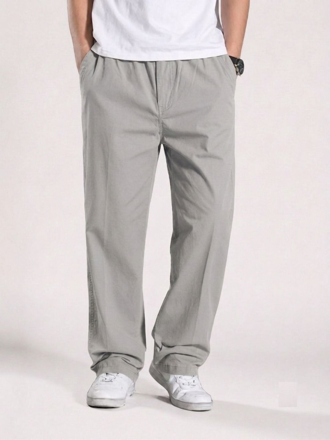 Premium Men’s Cotton Pants Lycra - ASH
