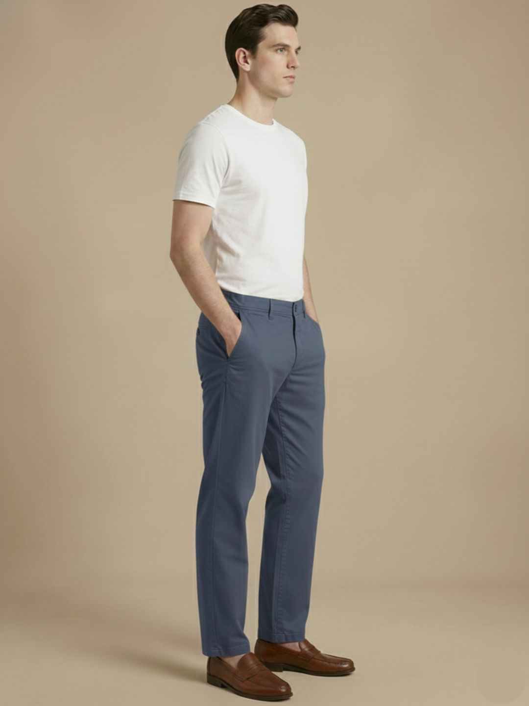 Men's Regular Fit Chino Trouser Pants