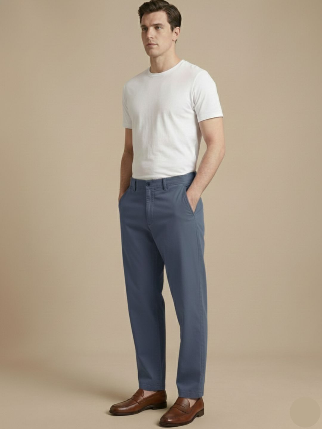 Men's Regular Fit Chino Trouser Pants