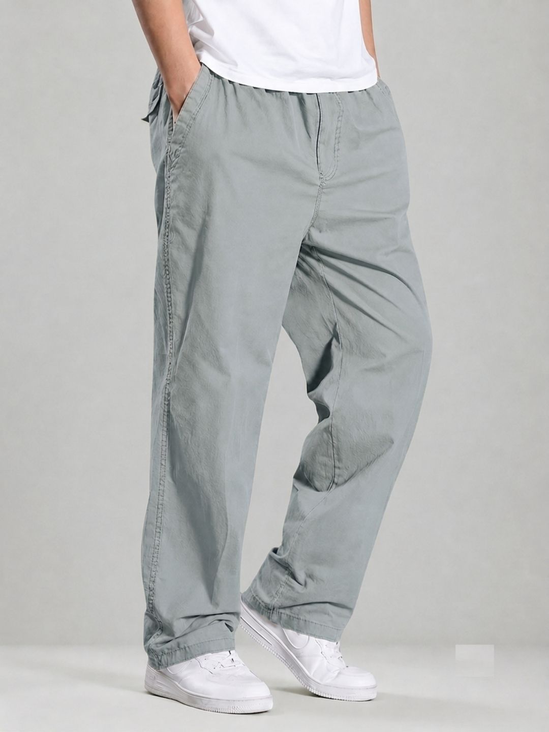 Premium Classic Cotton Trousers - SKY