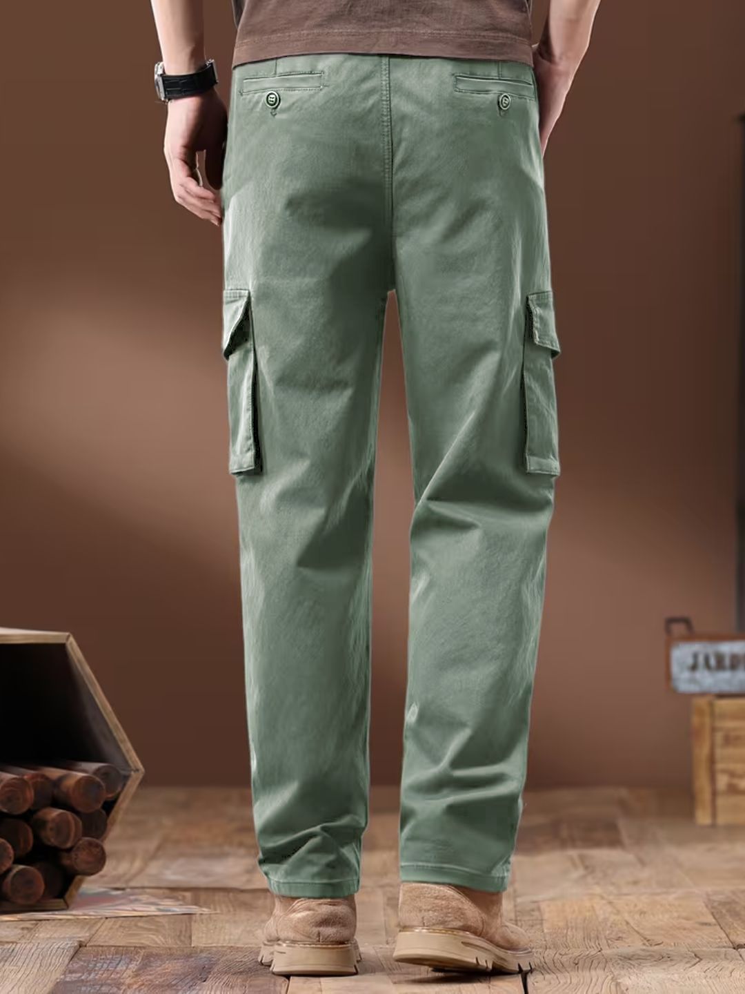 Men'S Slim-Fit Business Casual Pants - Solid Color