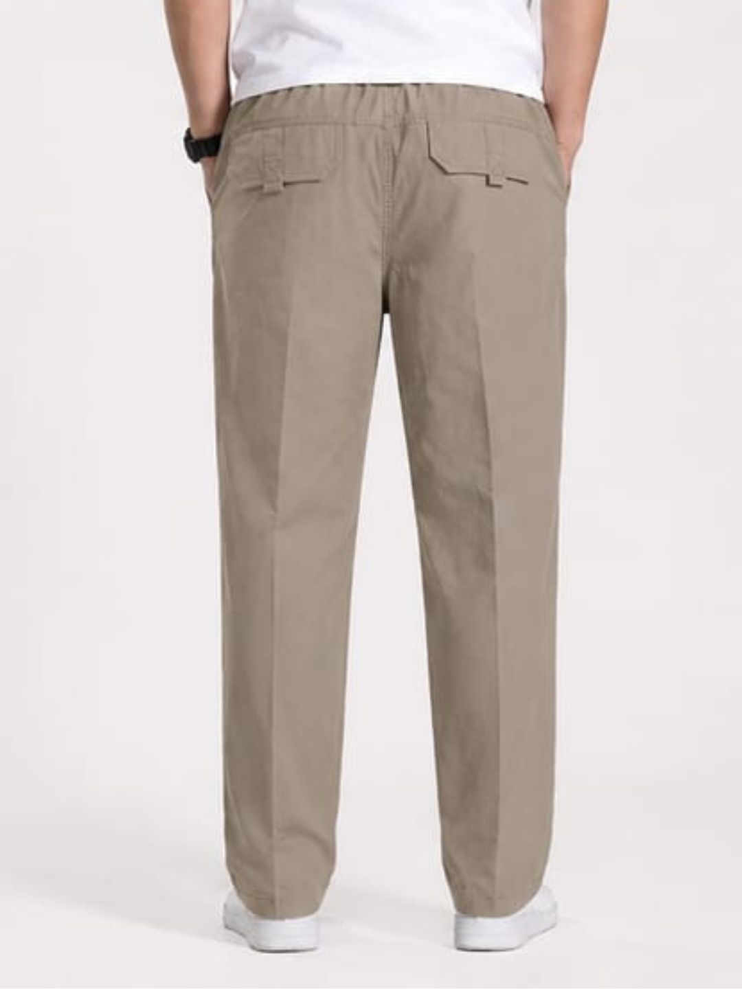 Premium Classic Cotton Trousers - L Brown