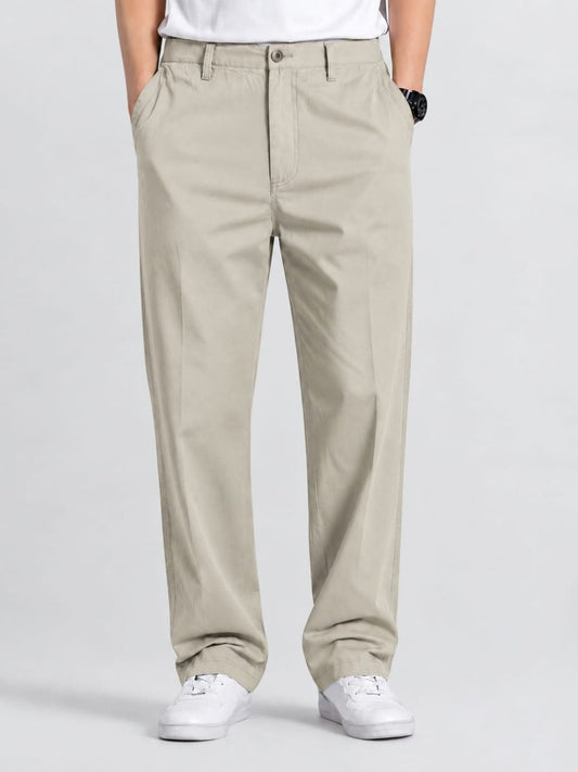 Premium Men’s Cotton Pants Lycra - Peach