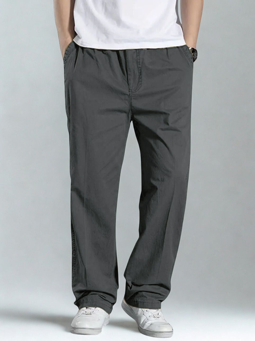 Premium Classic Cotton Trousers - DGray
