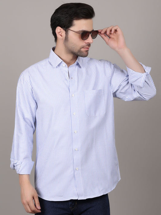 Men's full sleeve lining shirts blue