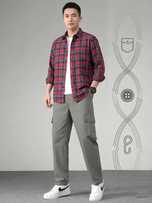 New Style Casual Long Trousers  Multiple Pockets