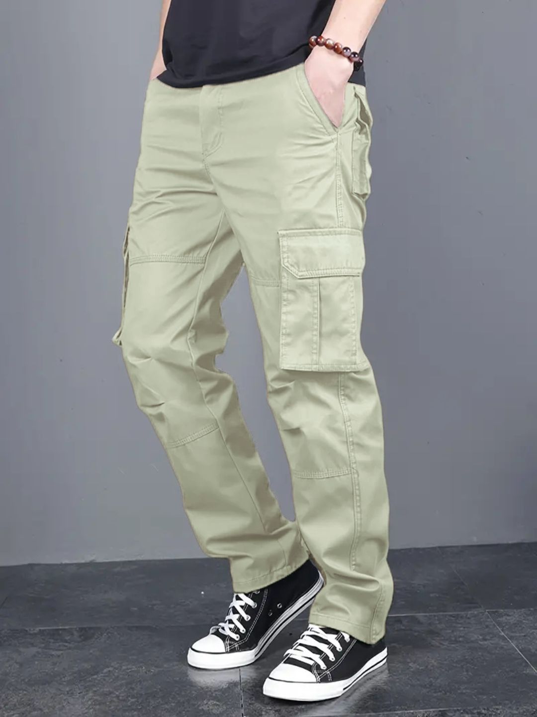 Cotton regular fit cargo Trousers for men