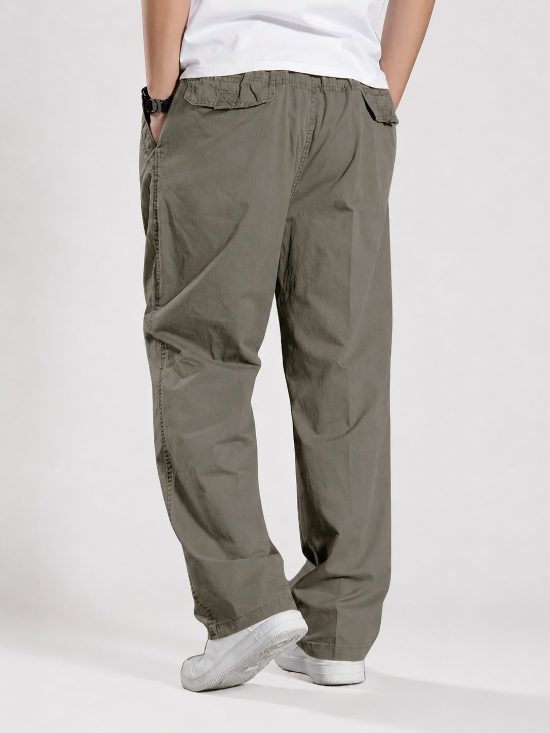 Premium Classic Cotton Trousers - Olive