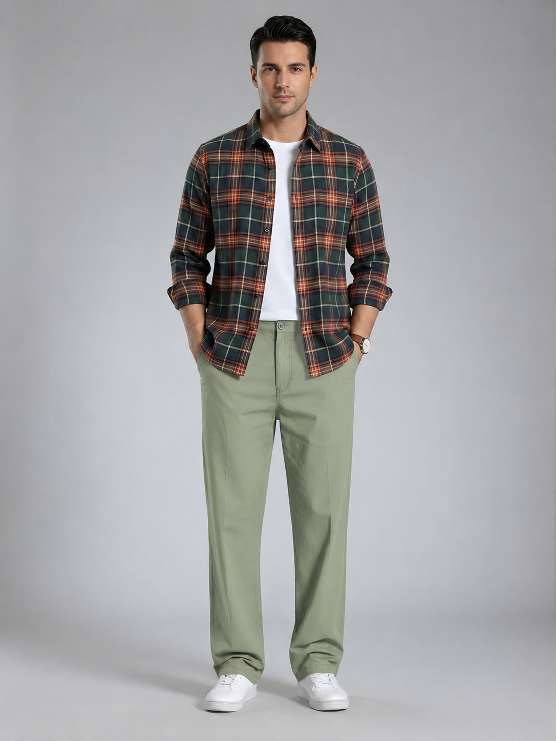 Premium Men’s Cotton Pants - Olive