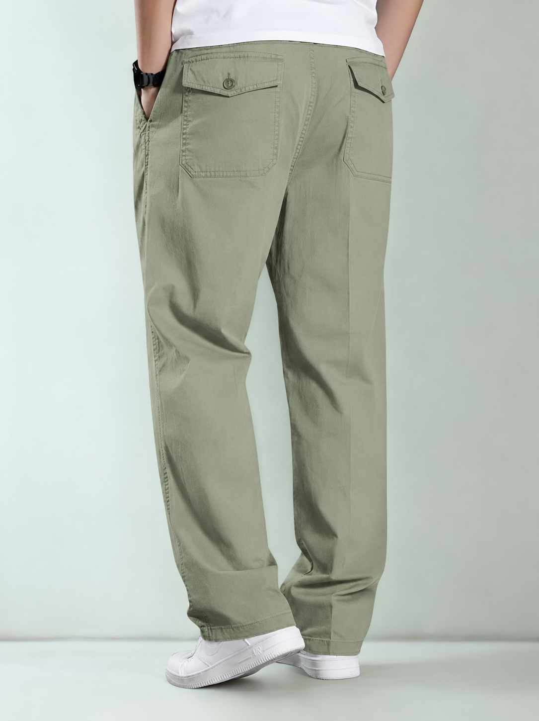 Premium Men’s Cotton Pants - Olive
