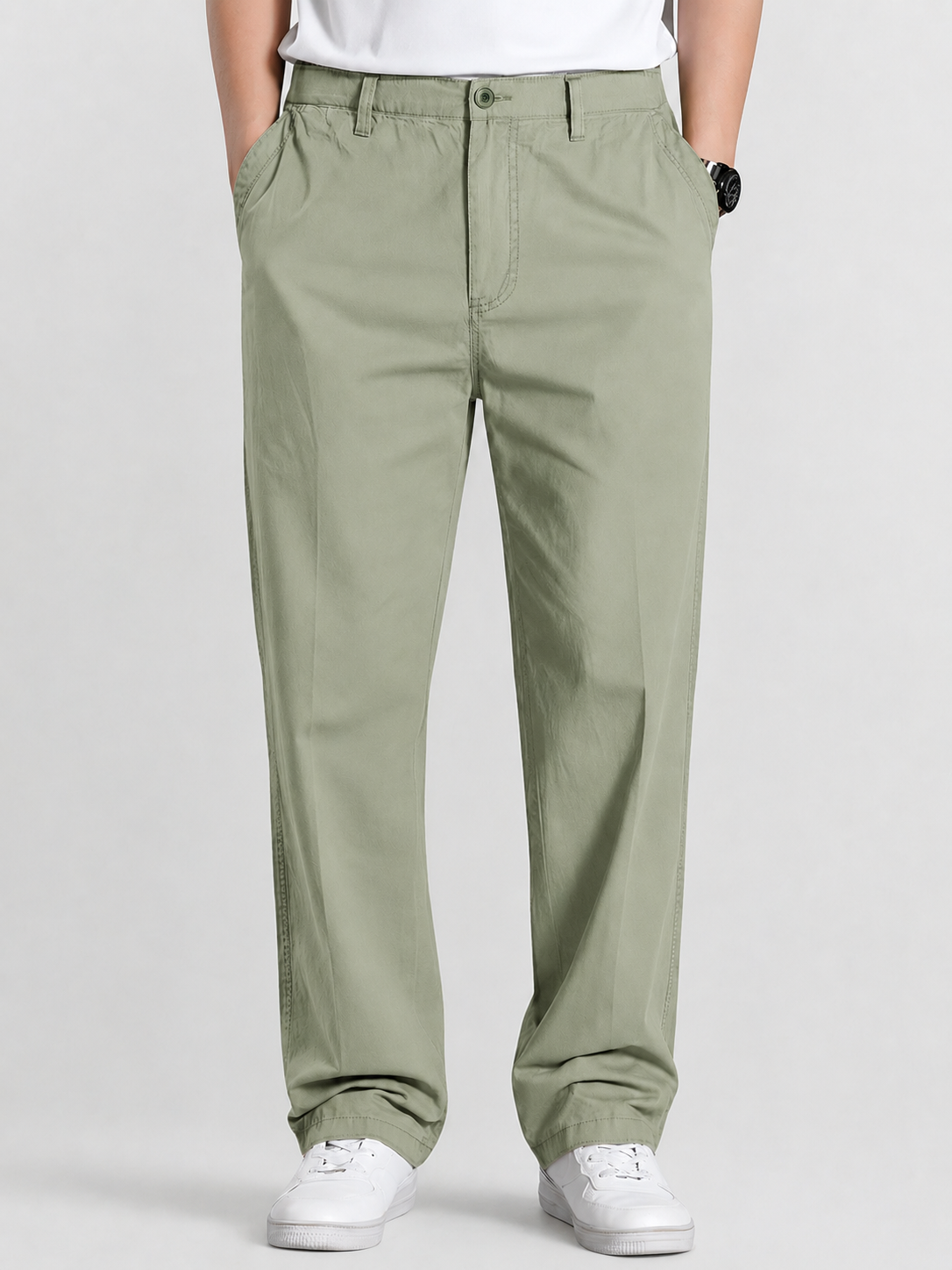Premium Men’s Cotton Pants - Olive