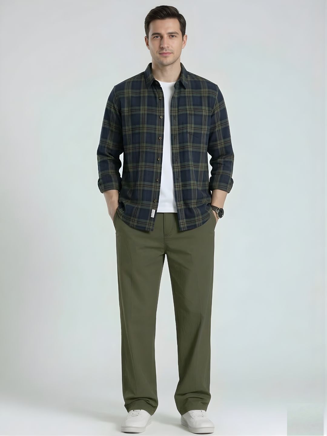 Premium Men’s Cotton Pants - Olive