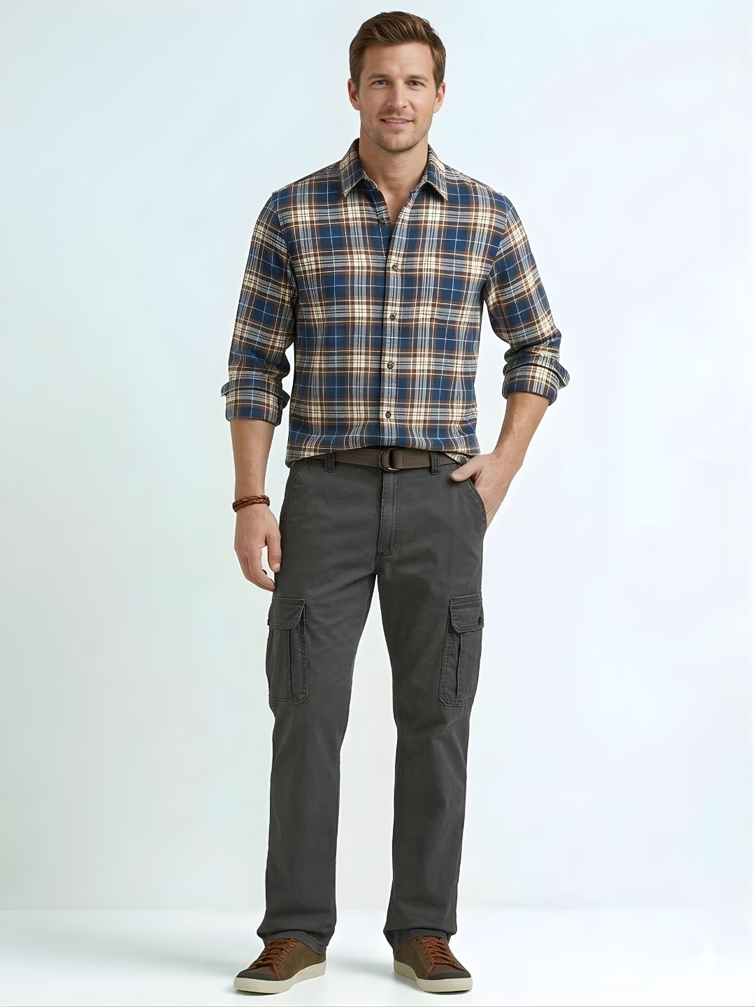 Premium Men’s Lycra Cotton Cargo Pants