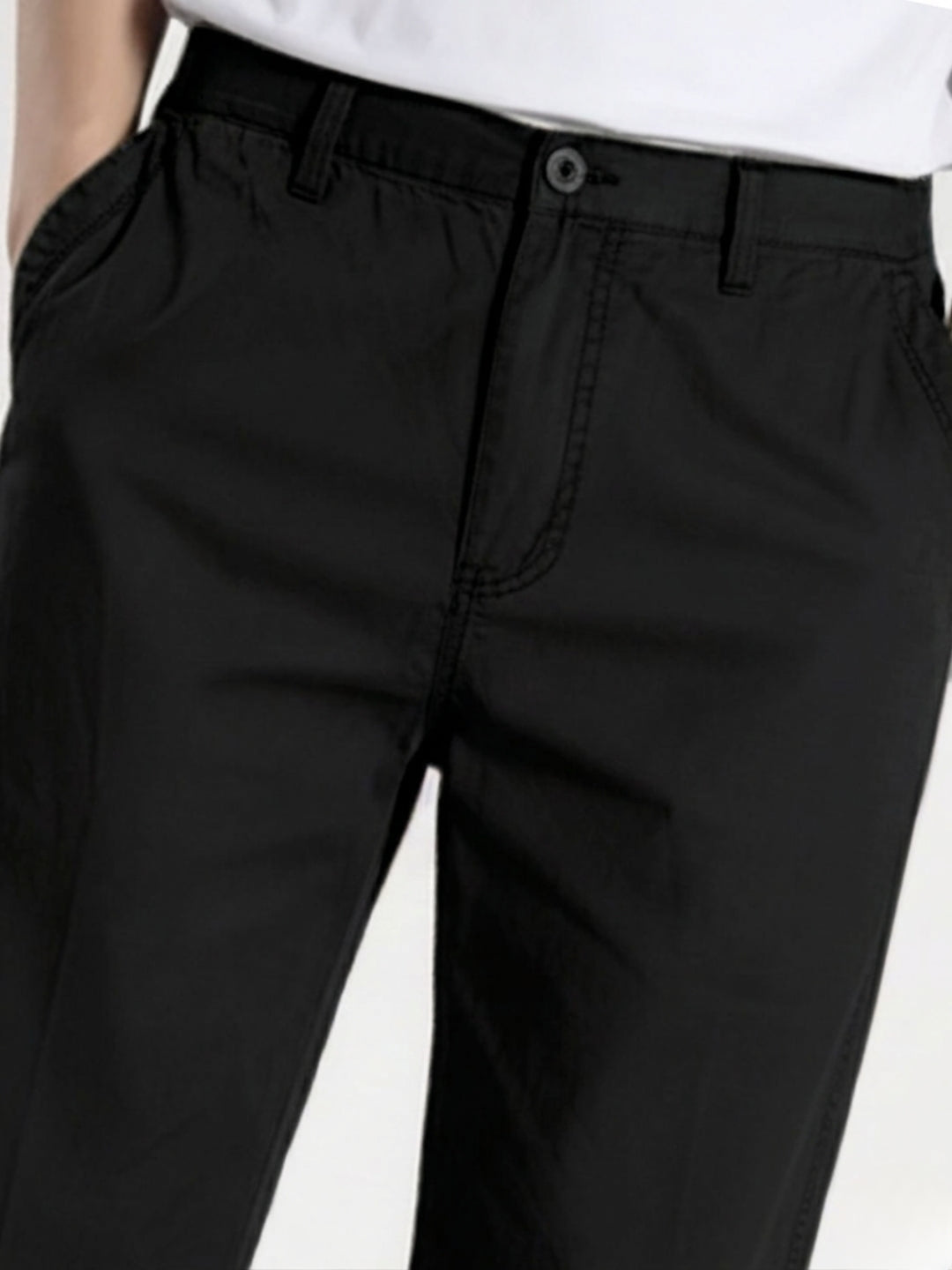Premium Men’s Cotton Pants Lycra - Black