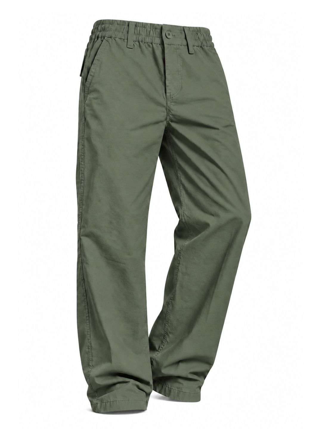 Premium Classic Cotton Trousers - Olive