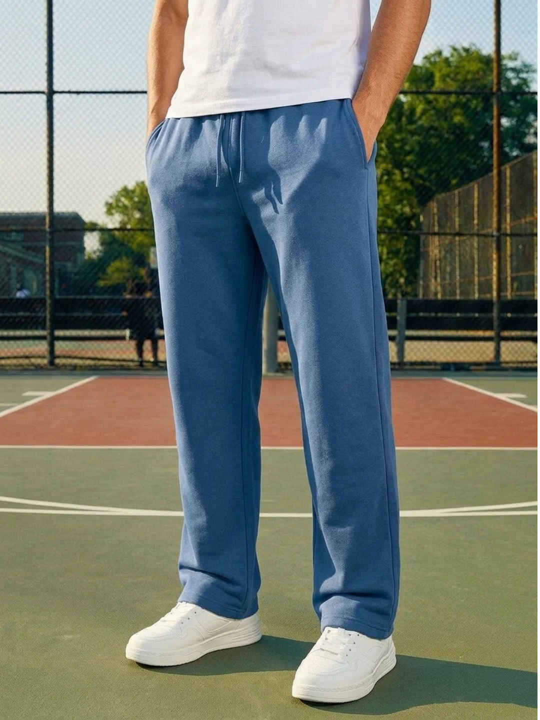 Classic Straight Fit Joggers - Dutch Blue