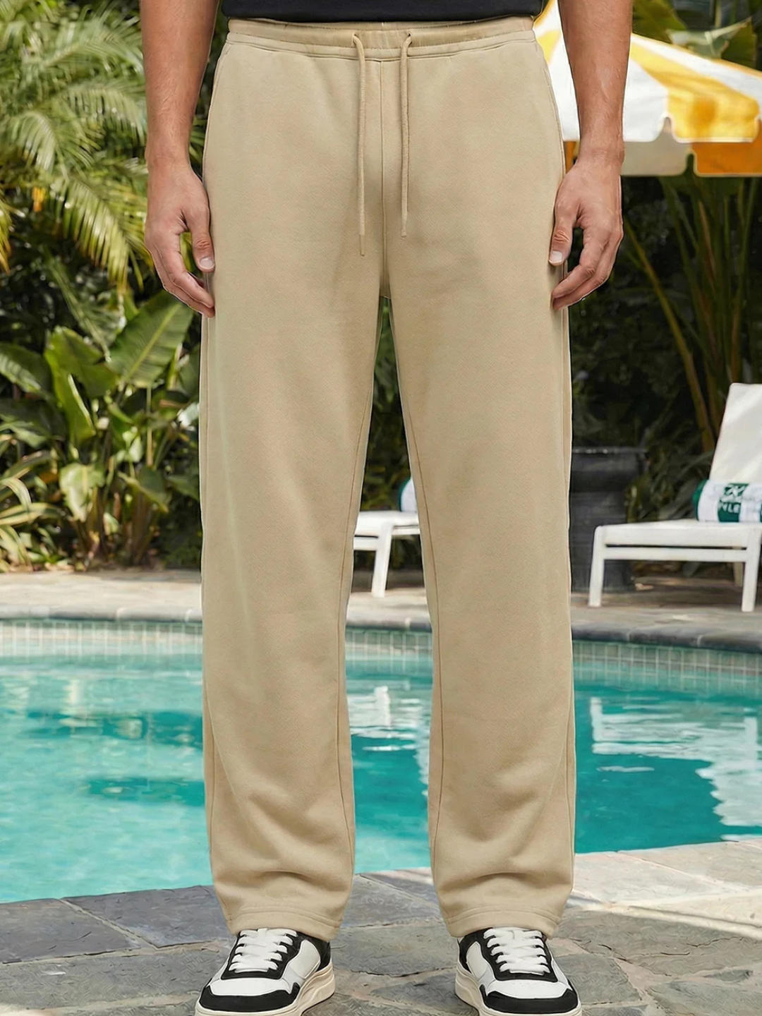 Classic Straight Fit Joggers - Pebble