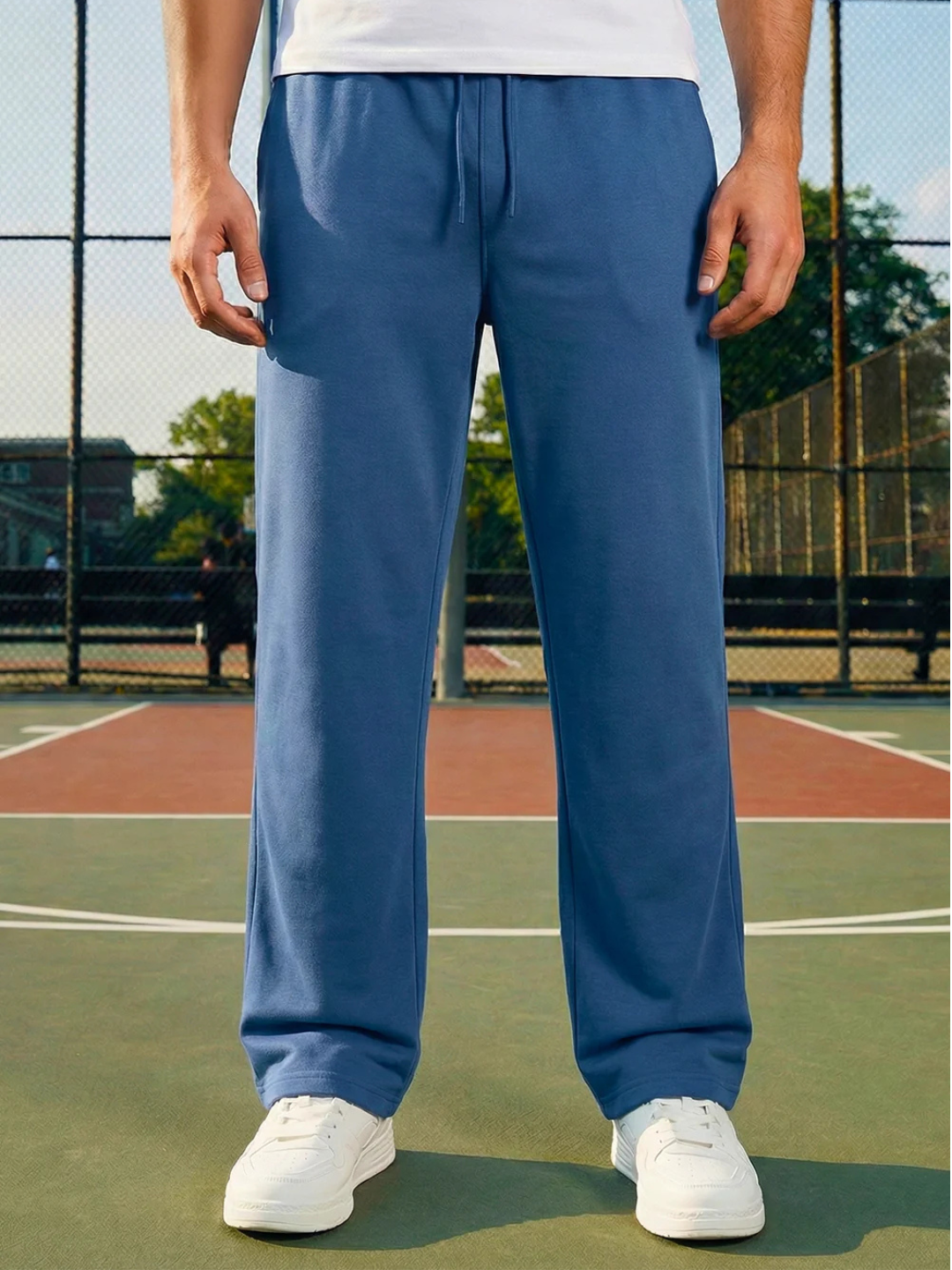 Classic Straight Fit Joggers - Dutch Blue