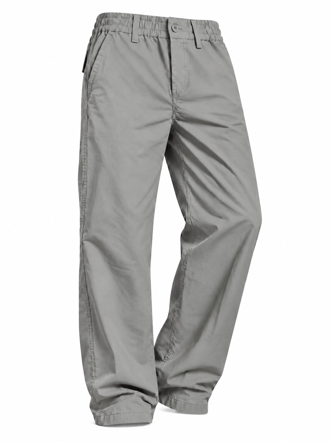 Premium Classic Cotton Trousers - L GRAY