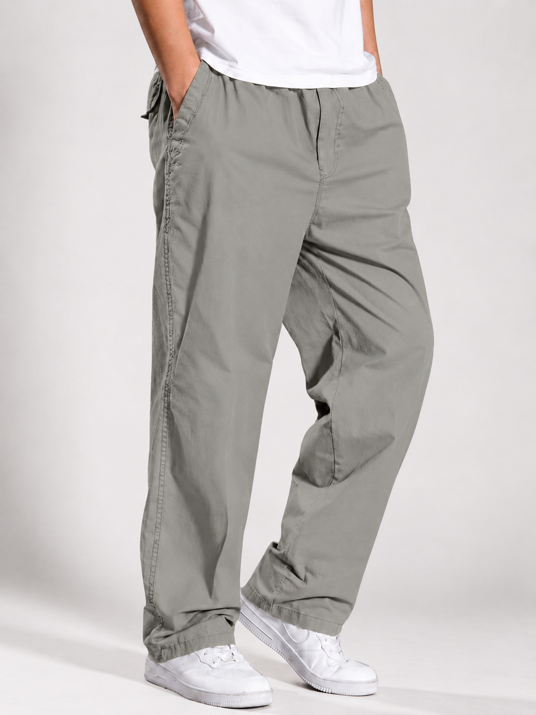 Premium Classic Cotton Trousers - LGray