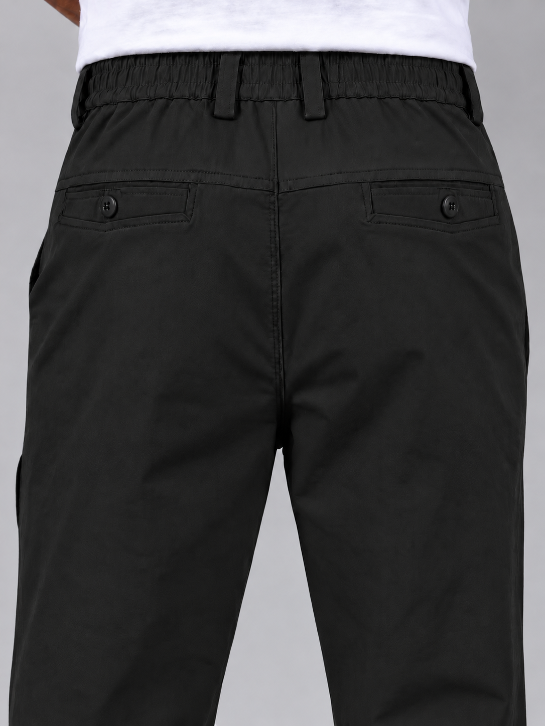 Premium Classic Cotton Trousers - BLACK