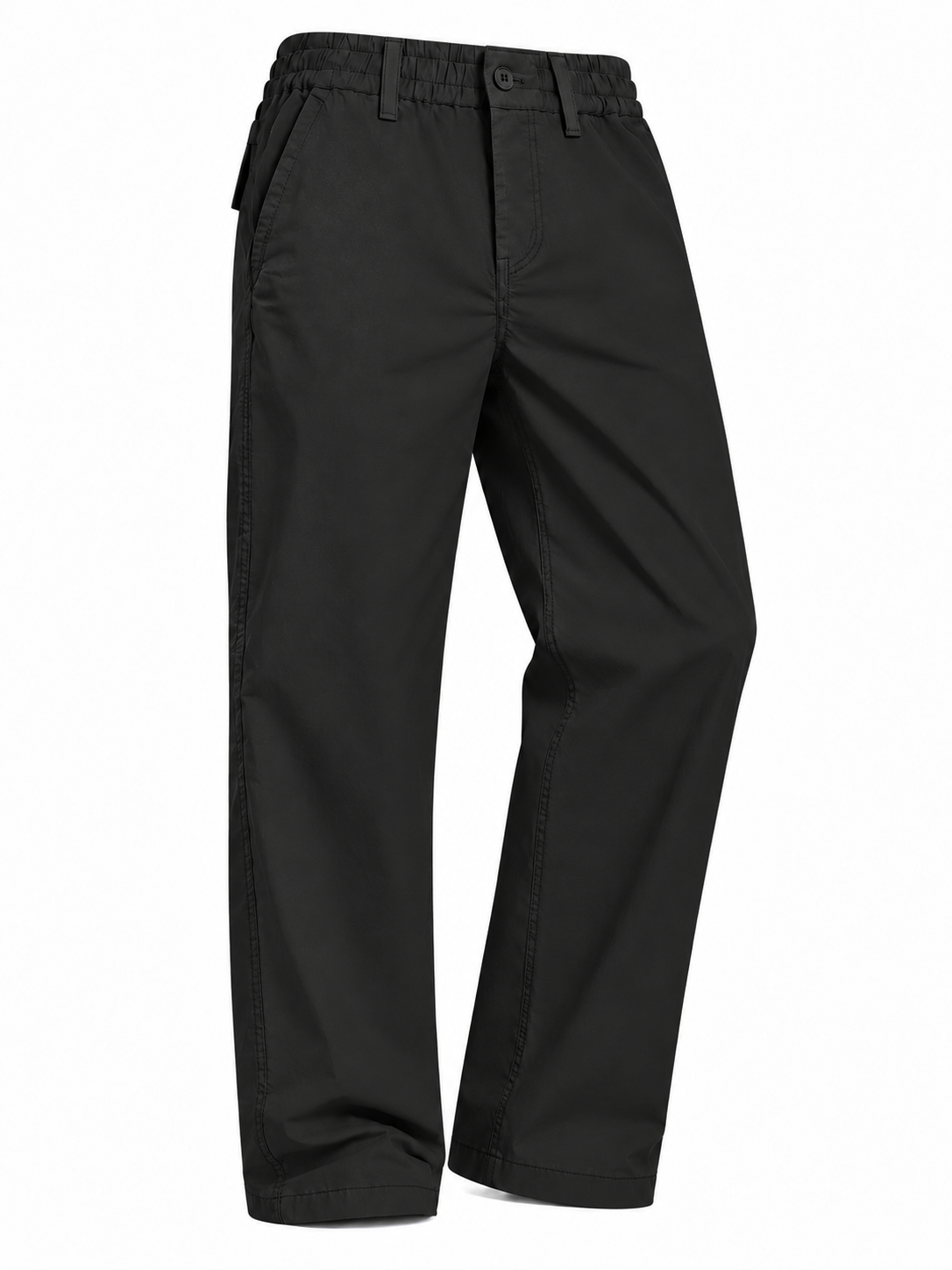 Premium Classic Cotton Trousers - BLACK
