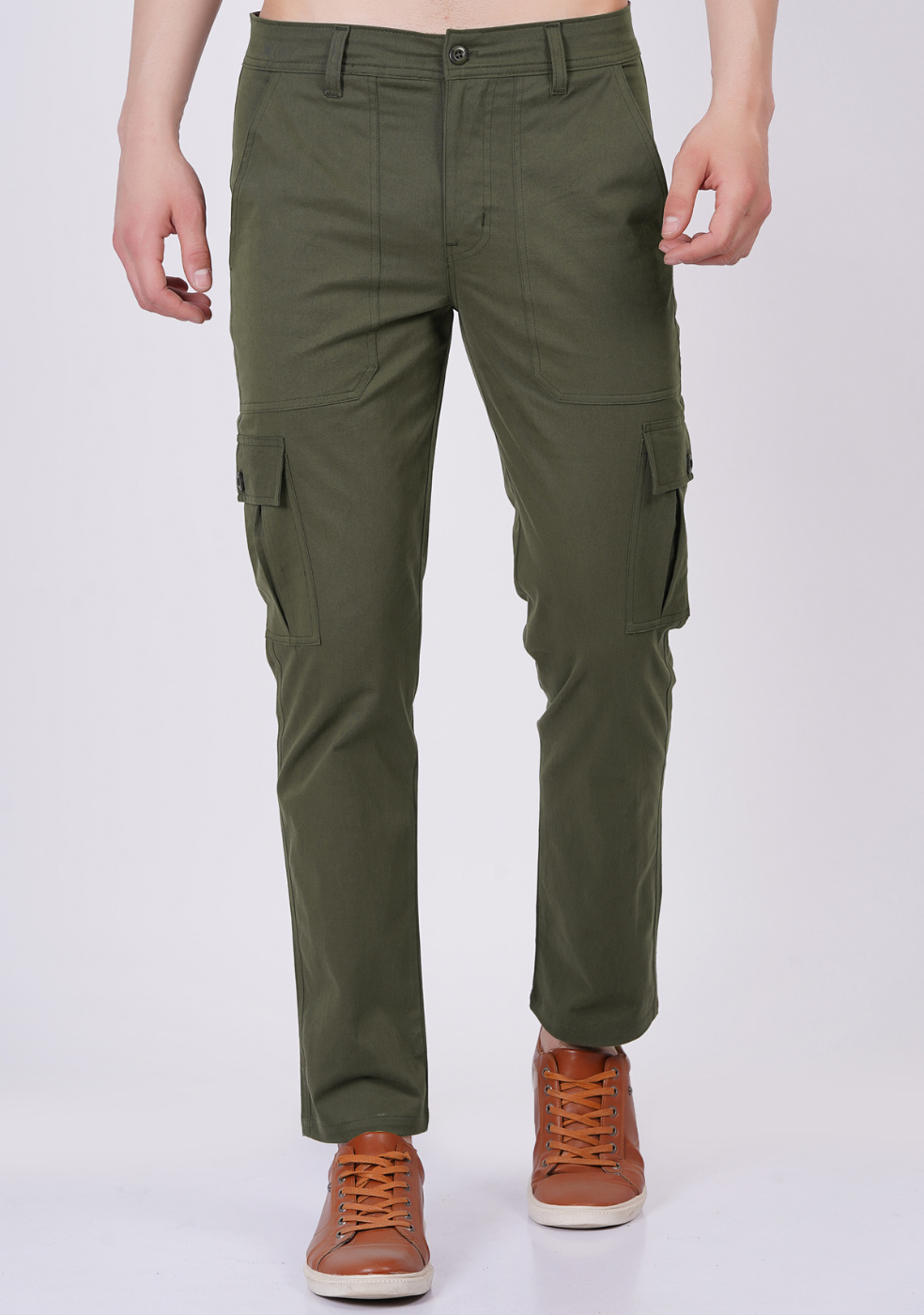 Men Regular fit Cargo Pant With Cross Pocket