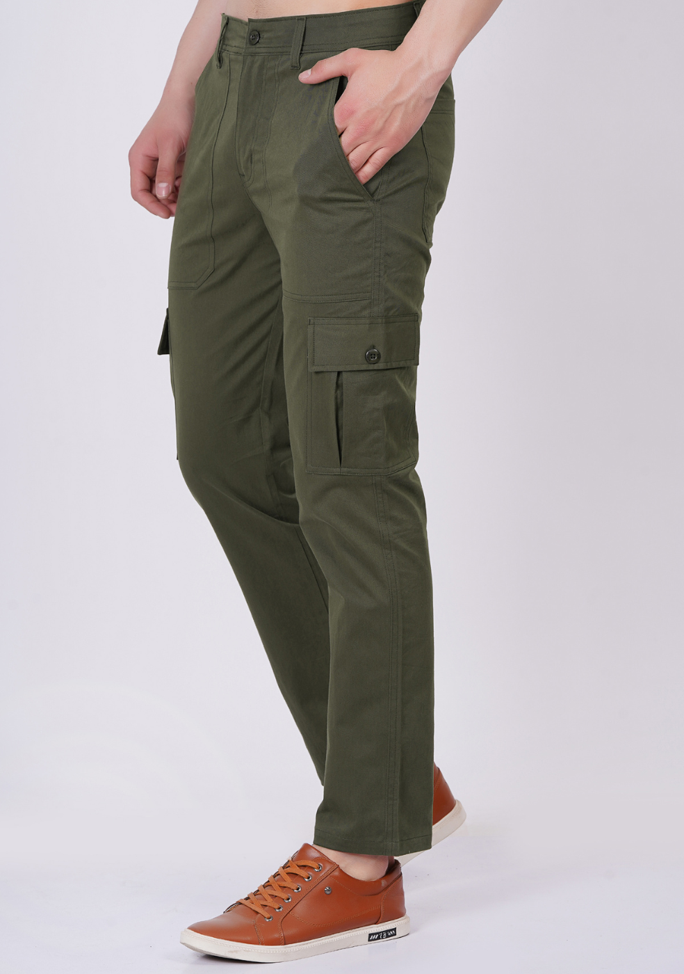 Men Regular fit Cargo Pant With Cross Pocket